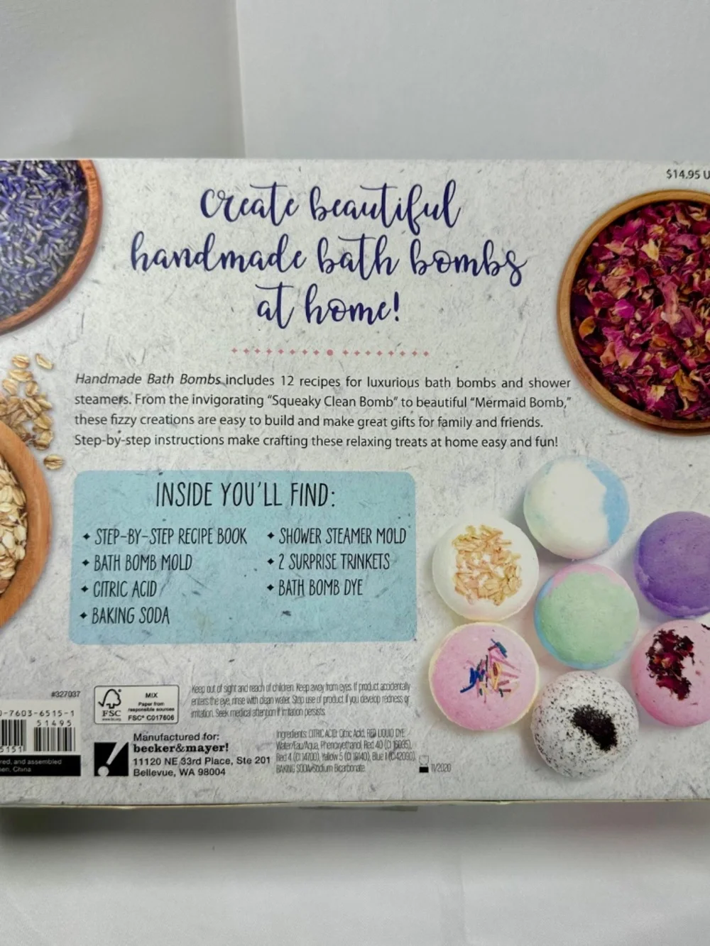 Handmade Bath Bombs, Learn to Make Luxurious Bath Bombs at Home Kit.